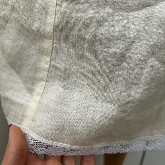 Betsy Johnson Vintage Cottagecore Butter Yellow Mini Dress Lace Details Size 8 - Picture 8 of 12